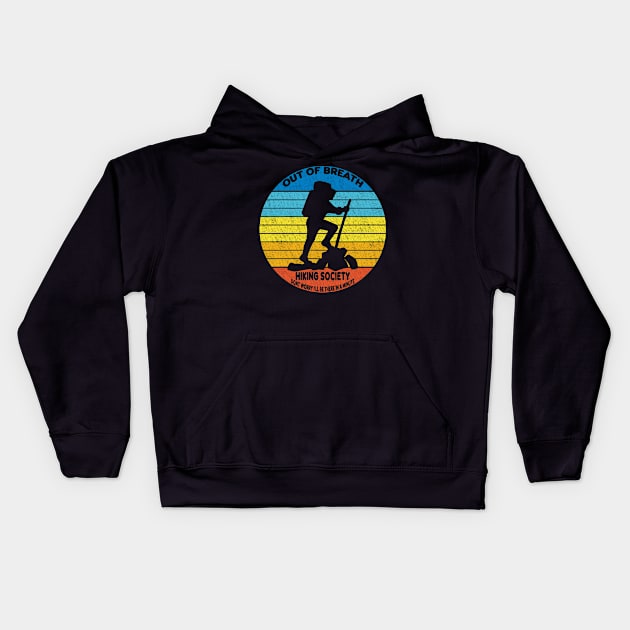 hiking society Kids Hoodie by jorinde winter designs